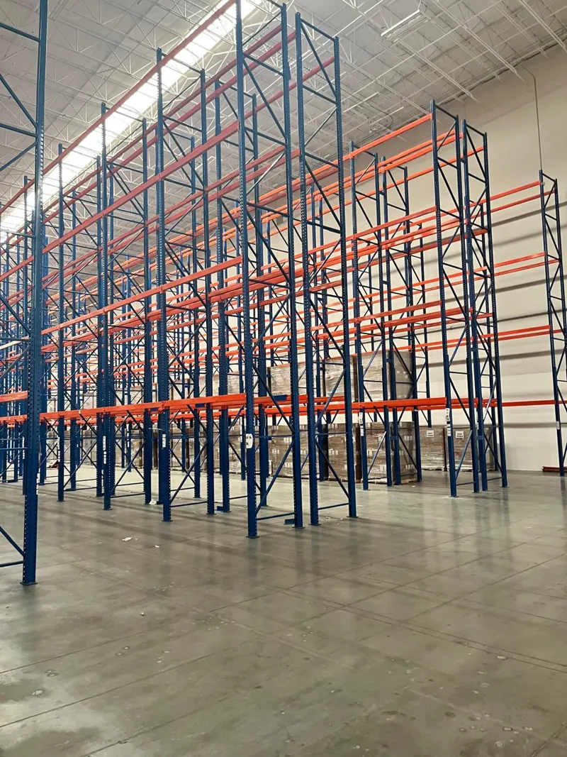 Distribution center with racks installed by HIE